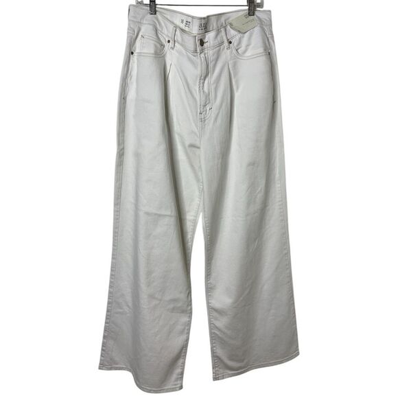 A New Approach High Rise Wide Leg White Jean Pants Size 16 Plus NWT- defected - Picture 1 of 13